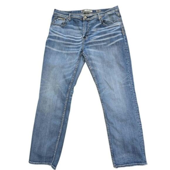 BKE Men's Tyler Straight Leg Blue Jeans Size 40L ABC23025 Stretchy - Picture 6 of 6